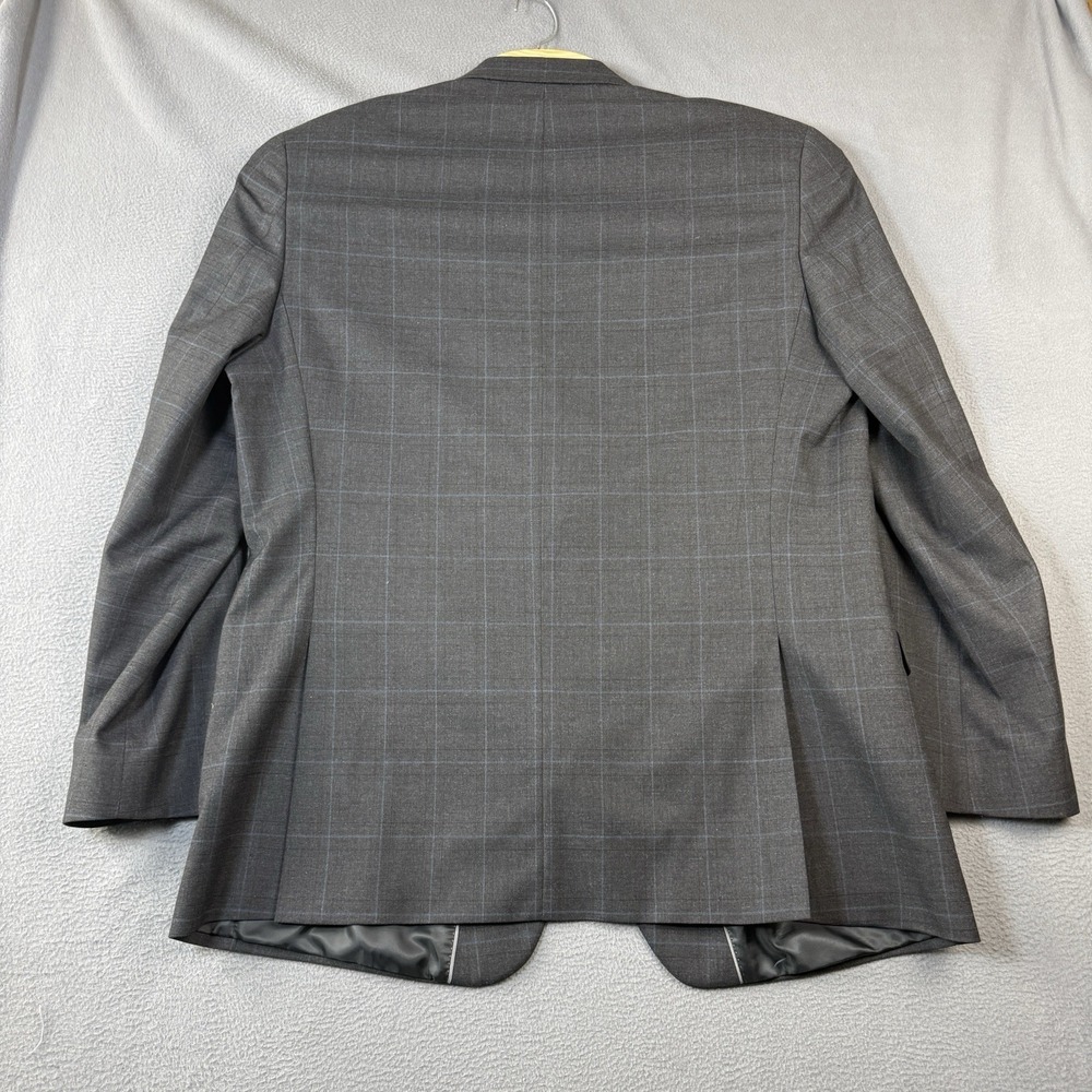 Marc New York Sports‎ Jacket Mens 46L Grey Blue Window Pane Check Dress Blazer - Picture 7 of 11